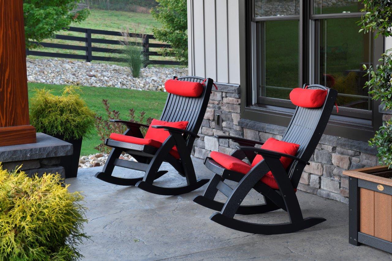 Amish oak rocking discount chair